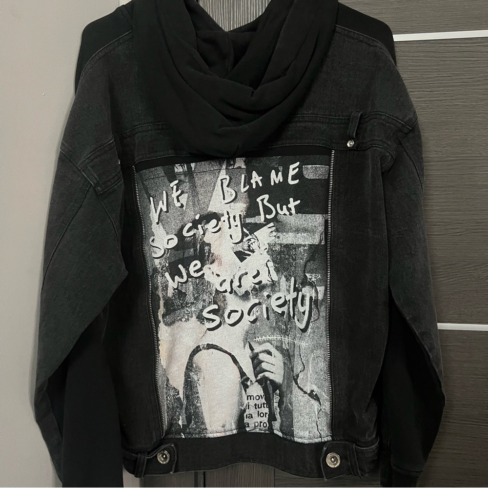 Maniere De Voir Denim Hoodie